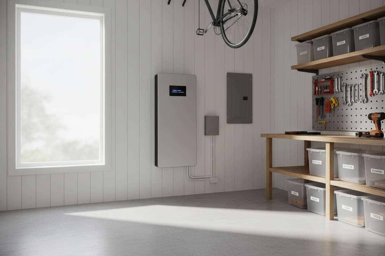 Zorg ervoor dat de batterij bijvoorbeeld in een schuur zit, zo komt het wel over dat het een geschikte plek is